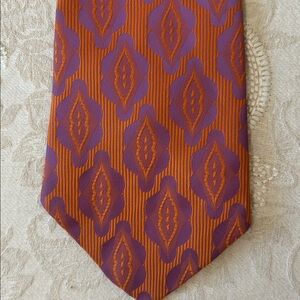 🦩Vintage Coach House by Forsyth 4" Wide Orange Purple Tie